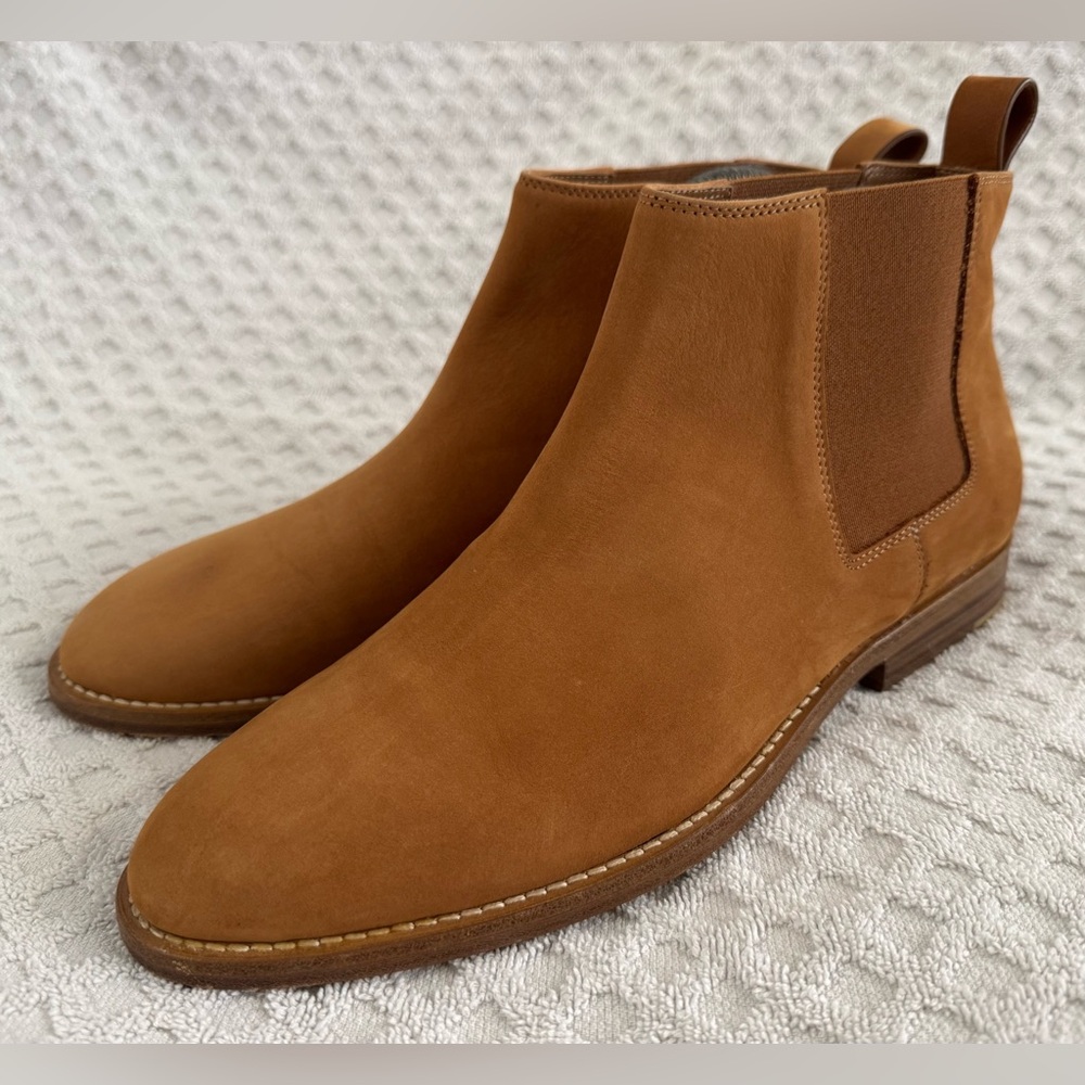 Jenni Kayne Oiled Leather Chelsea Boots Walnut Brown Size 39 US 9 *Discontinued*